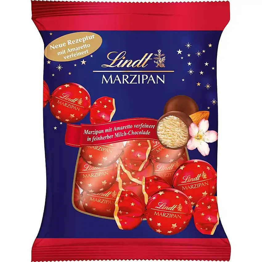Lindt & Sprüngli Lindt Edel-Marzipan Kugeln im Beutel, 90g, 100 g