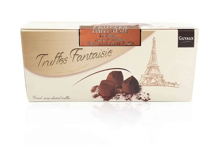 Chocolaterie Guyaux Schokoladentrüffel Truffes Fantaisie mit RUM - 1er Pack