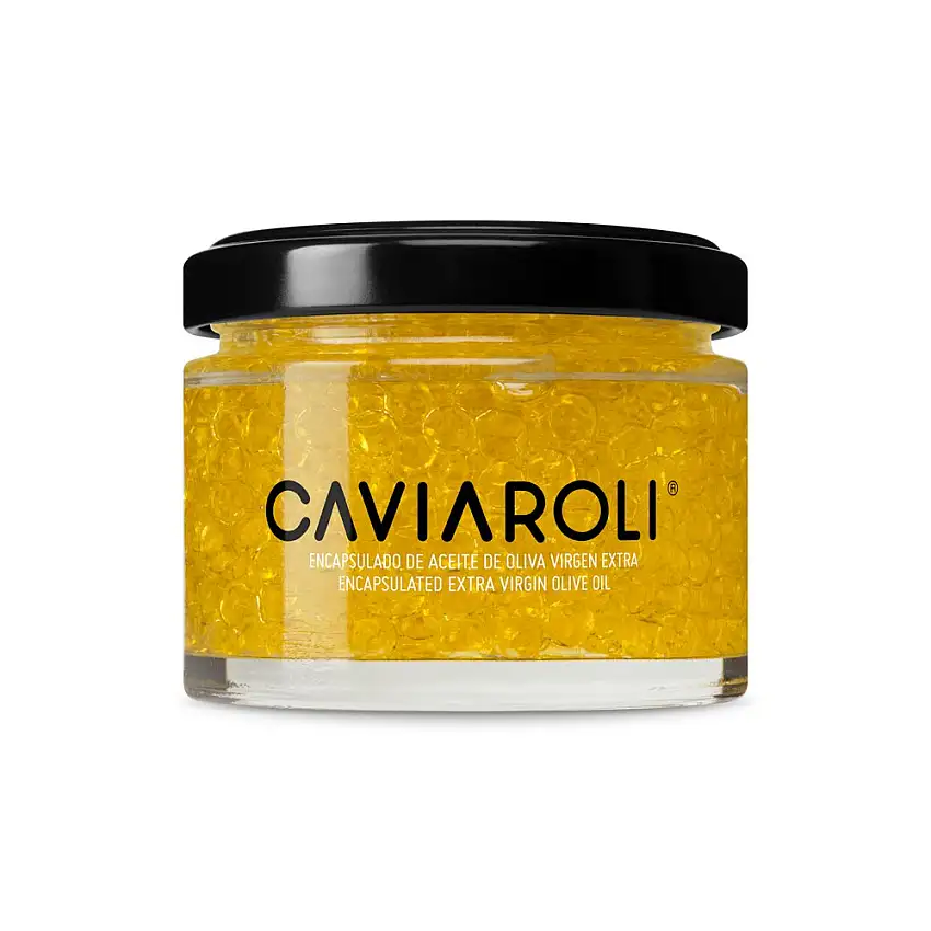 Caviaroli - Perlen aus Nativen Olivenöl Virgen Extra - Gourmet Olive Oil in Caviar Form für Dressing oder Garnierung - 50 g