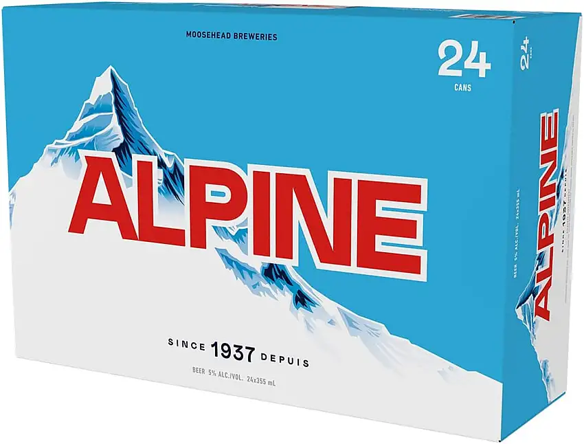 24 Dosen Moosehead Alpine Lager Dose aus Kanada mit 5% Alc Bier Beer