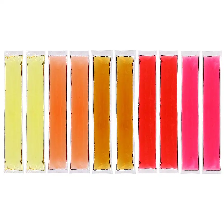 ALASKA Wassereis in Tüten 200 Stk WENIGER ZUCKER - je 50ml, VEGAN geeignet, Mix Stangeneis zum einfrieren, Eis Sticks in 5 Geschmacksrichtungen, z.b. Cola, Kirsche, Waldmeister