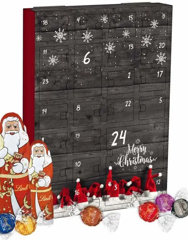 Reduziert : Adventskalender „Christmas Fun“ - gefüllt mit Lindt Schokoladenspezialitäten