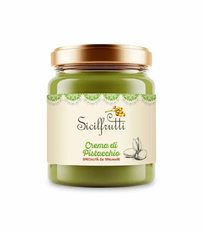 SICILFRUTTI PISTAZIENCREME 190 Gr. Pistazien italien, pistazien sizilien, süß streichbare Qualität, pistaziencreme süß, Pistachio butter 100% Made in Italy