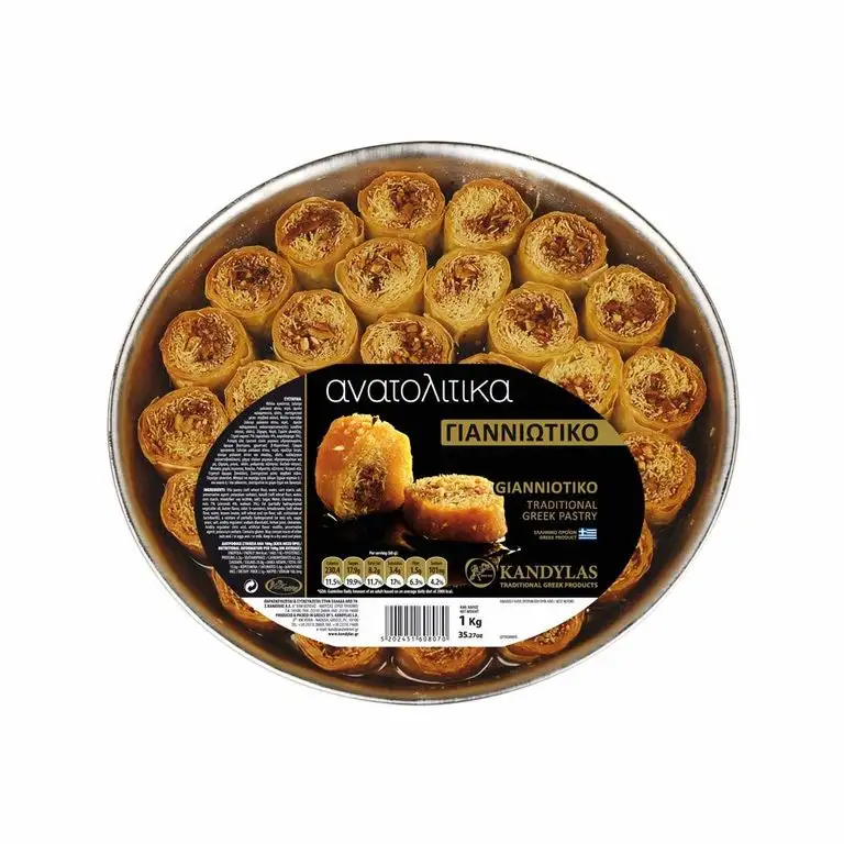 Gianniotiko (Art von Baklava & Kataifi ) mit Nüssen und Sirup, traditionelles Griechisches Handgemachtes Gebäck, Nettogewicht 1 kg