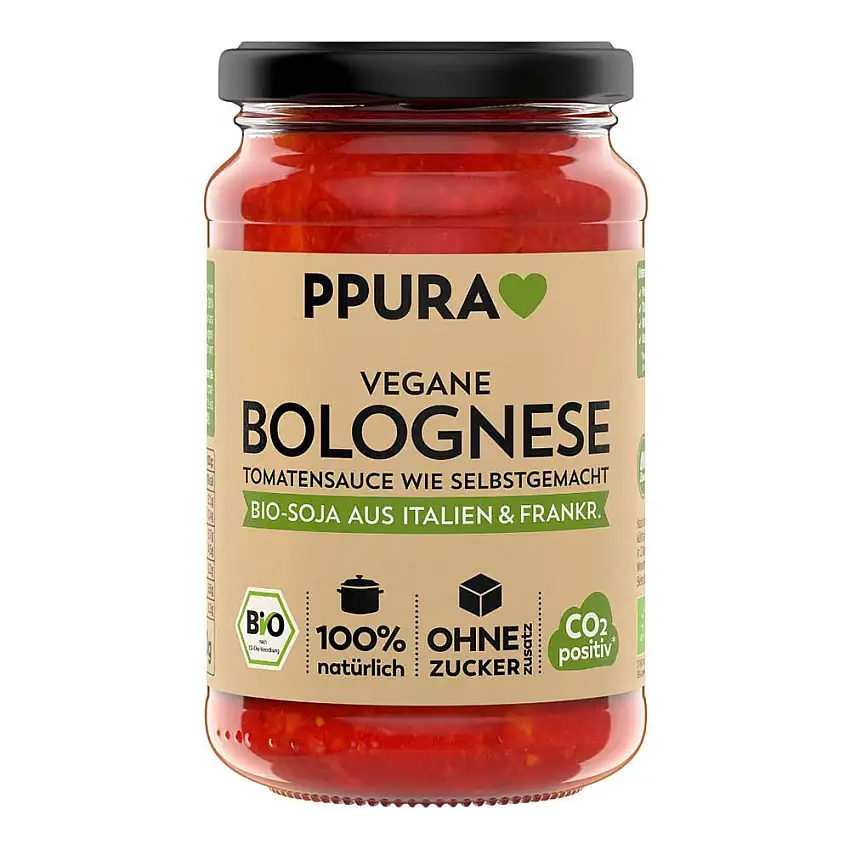 PPURA Bio Tomatensauce Vegane Bolognese, 340 g