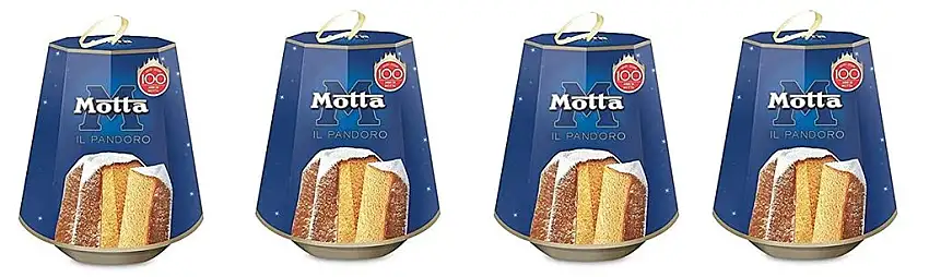 4x Motta Il Pandoro weicher Teig reich an Butter und Eiern mit Puderzucker 750g