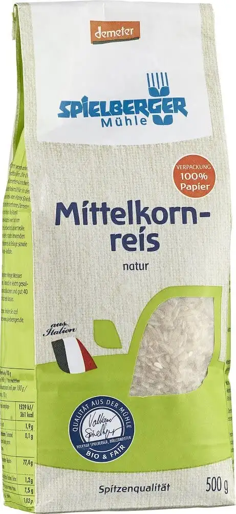 Spielberger Bio Mittelkornreis, natur, demeter (6 x 500 gr)