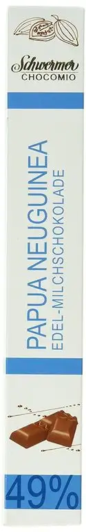 Schwermer 05320 "Papua Neuguinea" - Schokolade - 49 % Kakao - Edel-Milch-Schokolade, 5er Pack (5 x 50 g)