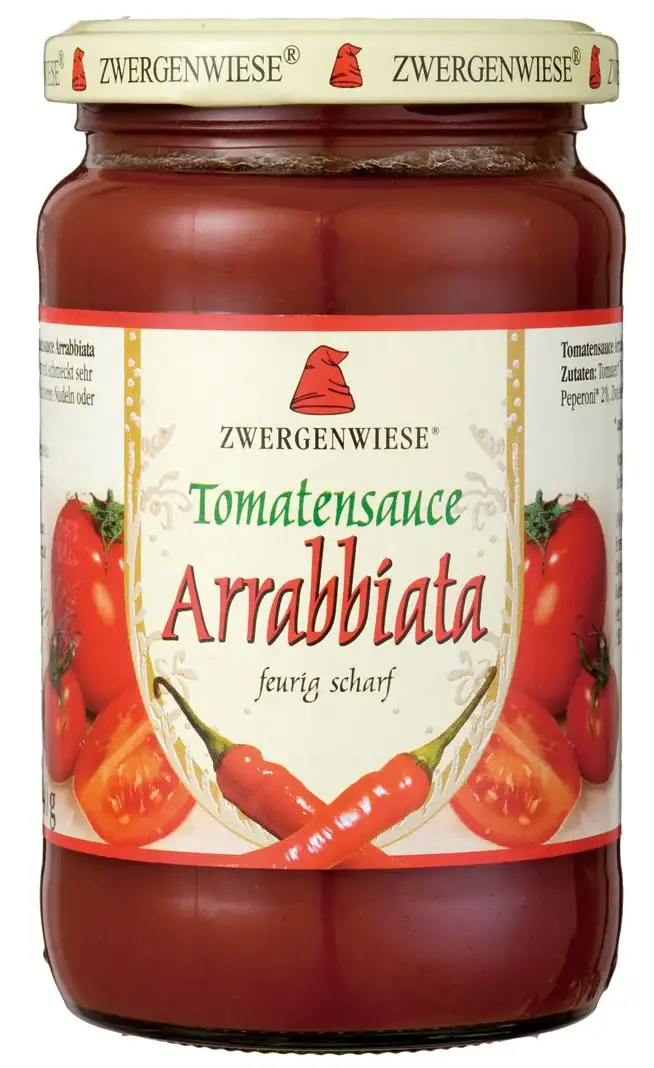 Zwergenwiese Bio Tomatensauce Arrabbiata (6 x 340 ml)