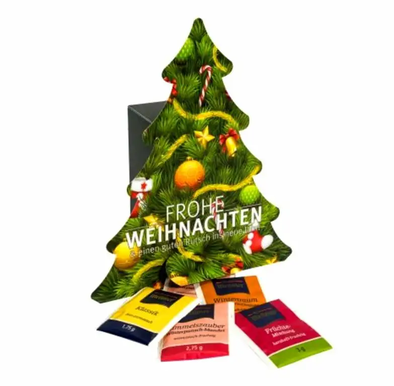 Tee Adventskalender/Weihnachtskalender von Meßmer als Weihnachtsbaum - 53 Gramm