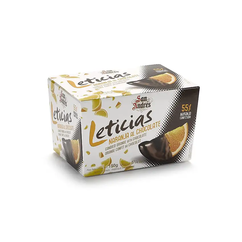 San Andrés Letizias Box - Orangen in Schokolade, 150 g