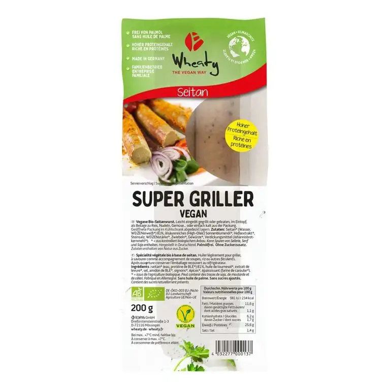 Wheaty - Vegan Seitan-Wurst Thuringen Bio - 200g