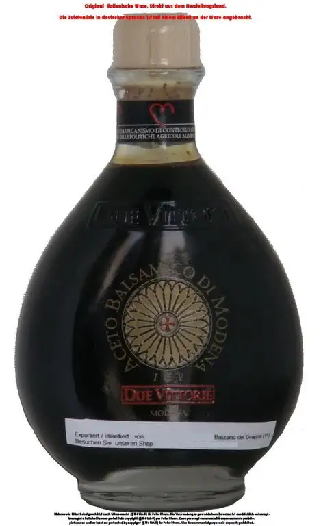 Due Vittorie Aceto Balsamico di Modena "Oro", 2 x 250 ml = 0,500ml. Indicazione geografica protetta (IGP) /