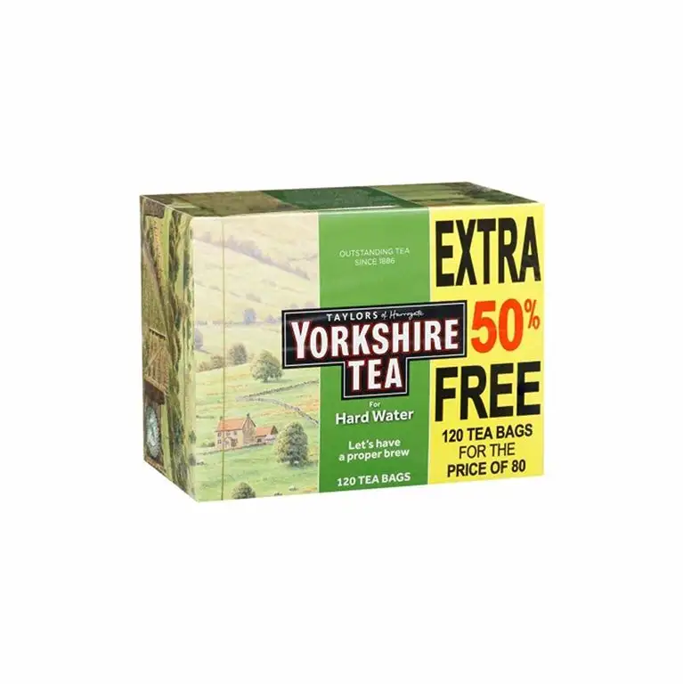 Yorkshire Tea 80+40=120 Beutel für hartes Wasser - 375g