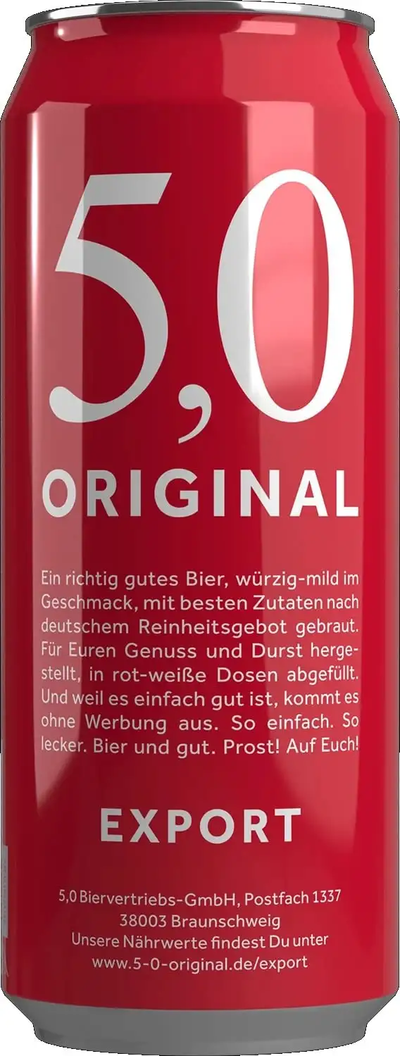 5,0 Original Export EINWEG (1 x 0,5 l)
