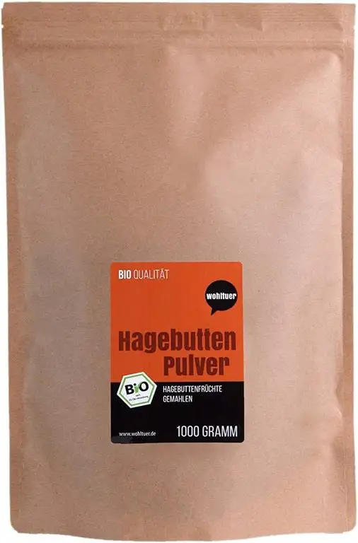 Wohltuer Bio Hagebuttenpulver (1000 g) | Regelmäßige laboranalytische Kontrollen | Besonders wirkstoffreich in Rohkostqualität | Ganze Bio Hagebutten gemahlen | Frei von Zusätzen