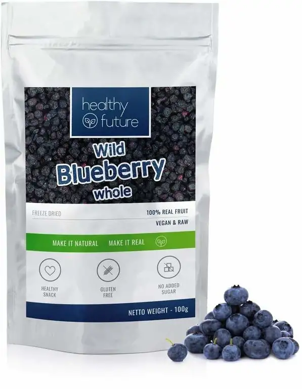 Gefriergetrocknete Wildbeeren 100% natürlich, glutenfrei, ohne Zuckerzusatz, ohne Konservierungsstoffe, gesunde Fruchtsnacks (100g)