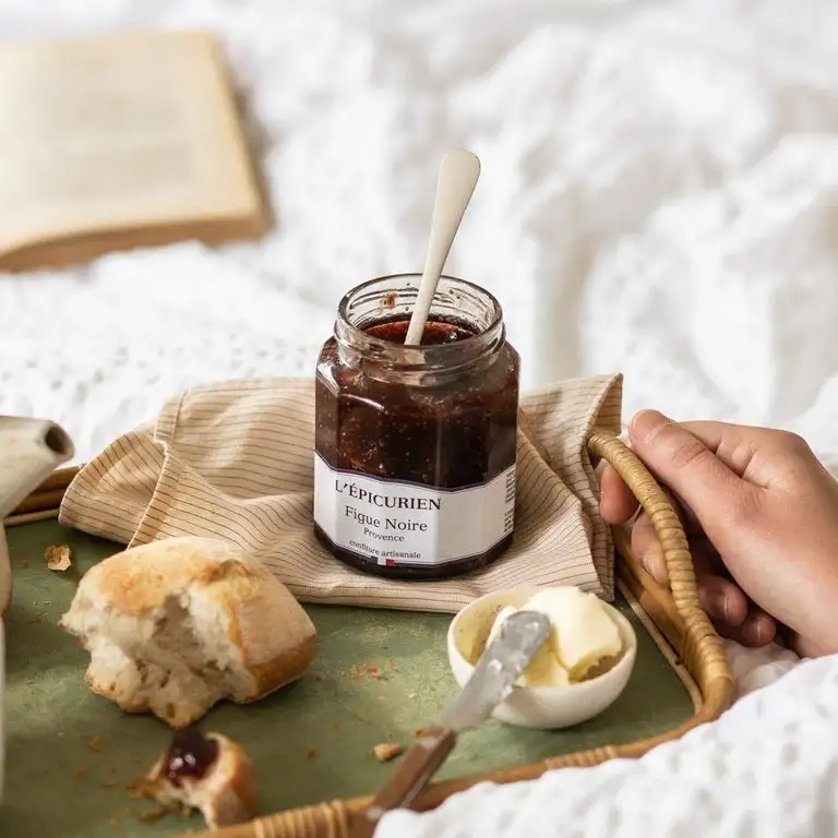 Handwerklich hergestellte Feigen Konfitüre mit 65% Fruchtanteil, L'Epicurien, Confiture artisanale Figue Noire, L'Epicurien, La Méridienne, 320g