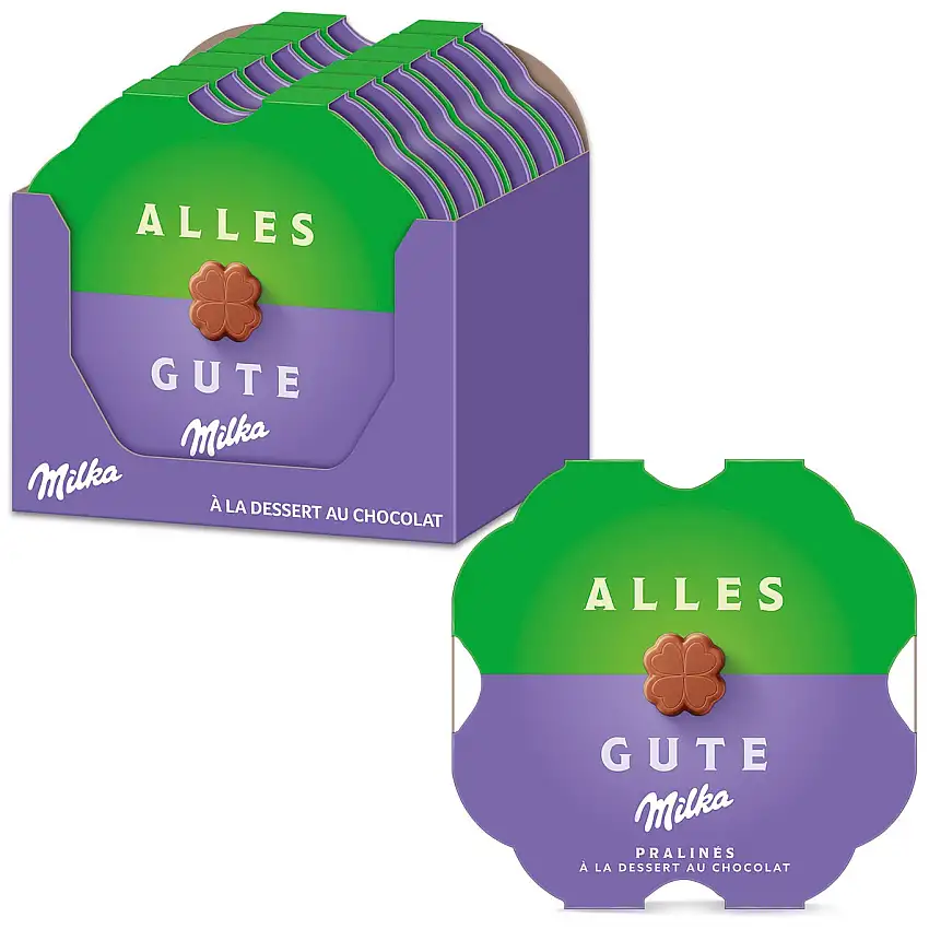Milka Alles Gute Pralinen, 12 x 44g, Feine Pralinés aus Alpenmilchschokolade mit Kakaocrèmefüllung