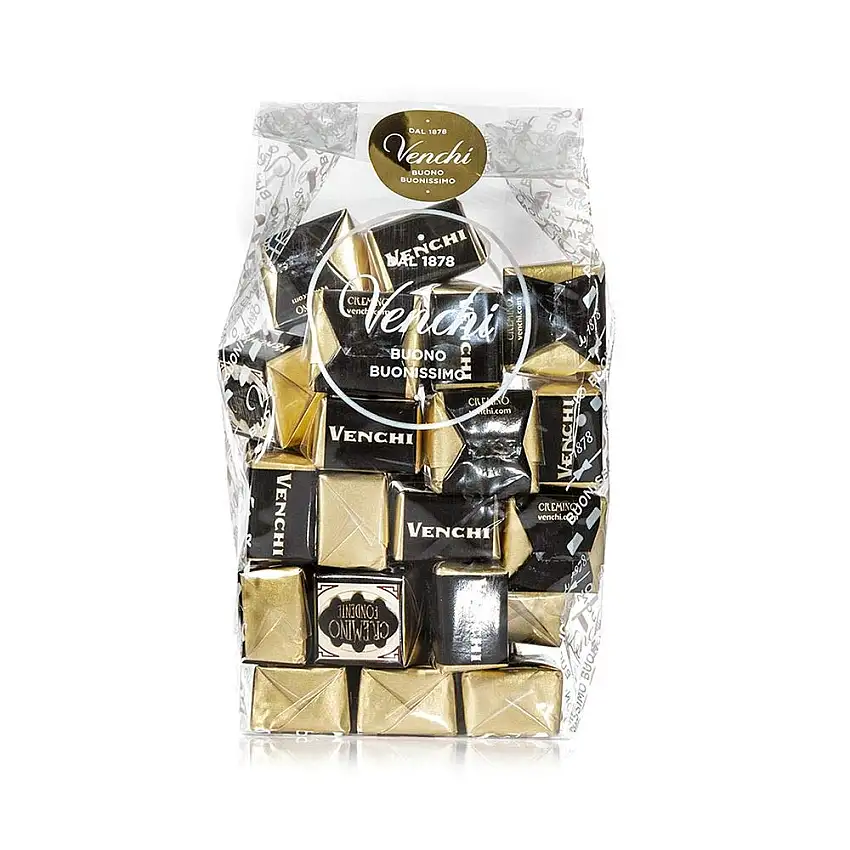 Venchi Cremini aus extra, dunkler Schokolade, Pralinen im 300-g-Beutel -glutenfrei