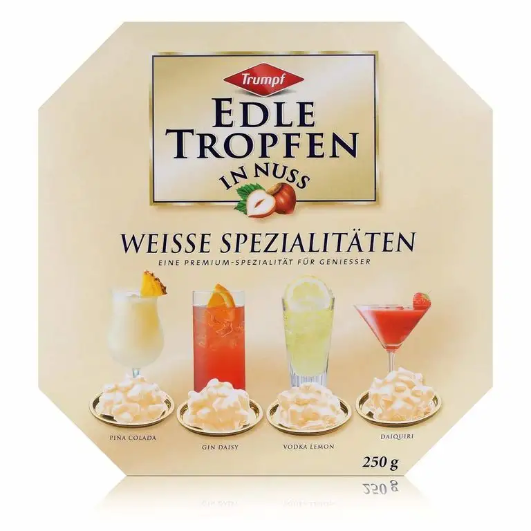 Trumpf Edle Tropfen in Nuss weisse Spezialitäten Menge:250g
