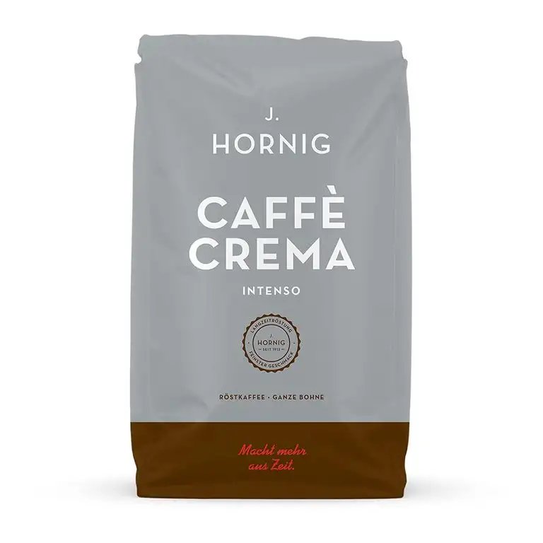 J. Hornig Kaffeebohnen Espresso, Caffè Crema Intenso, 1000g, kräftig-schokoladiges Aroma und dunkle Röstung, für Vollautomaten, Siebträgermaschine oder Espressokocher, ganze Bohnen