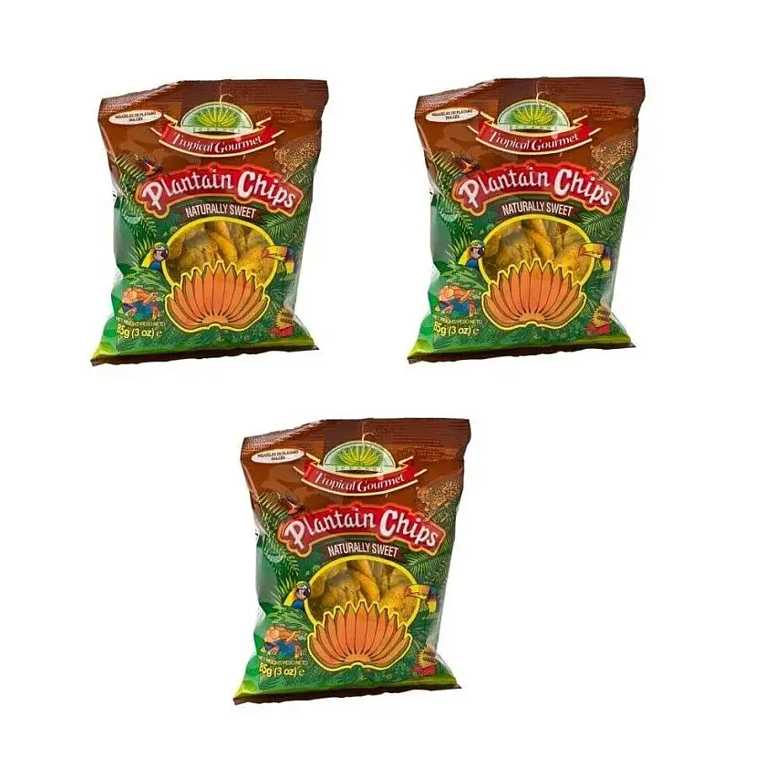 Bananenchips Pamai Pai® Dreierpack: 3 x 85g NATURALLY SWEET Plantain Chips Banana Chips