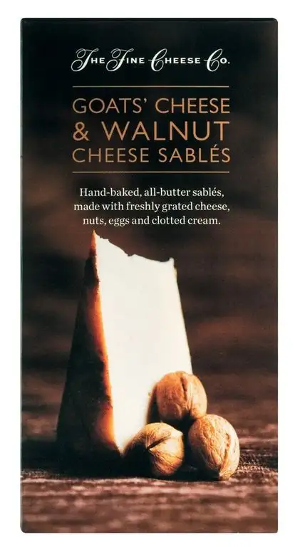 Fine Cheese Company Goats` Cheese & Walnut / Sandgebäck mit Käse und Walnüssen 100 gr.