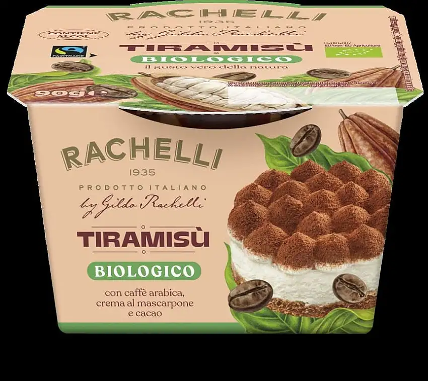 Rachelli Bio 90g BIO FAIR TRADE Frische Dessert TIRAMISU Italien (6 x 90 gr)