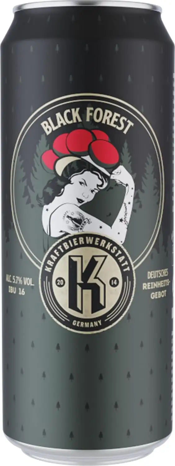 Black Forest | 24 x 0,5l Dosen | 5,7% Alkoholgehalt | Karftbierwerkstatt | Geschenk für alle Craftbier-liebhaber