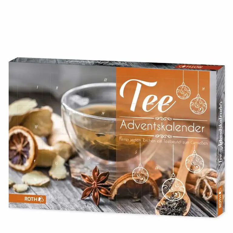 ROTH Tee-Adventskalender - gefüllt mit 24 Teebeuteln von Salus, 50cm x 35cm x 4cm