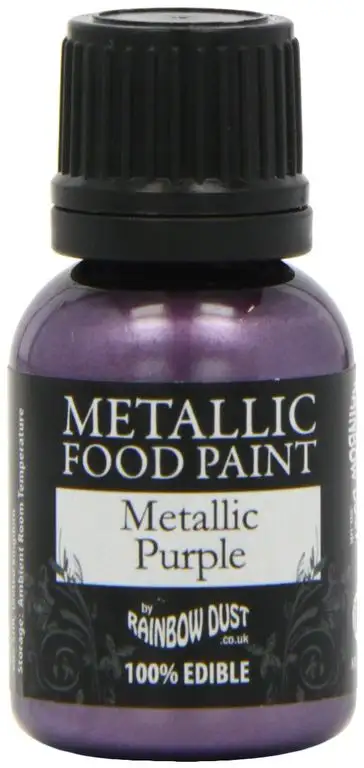 Rainbow Dust Metallic-Lebensmittelfarbe Purple, 1er Pack (1 x 25 ml)