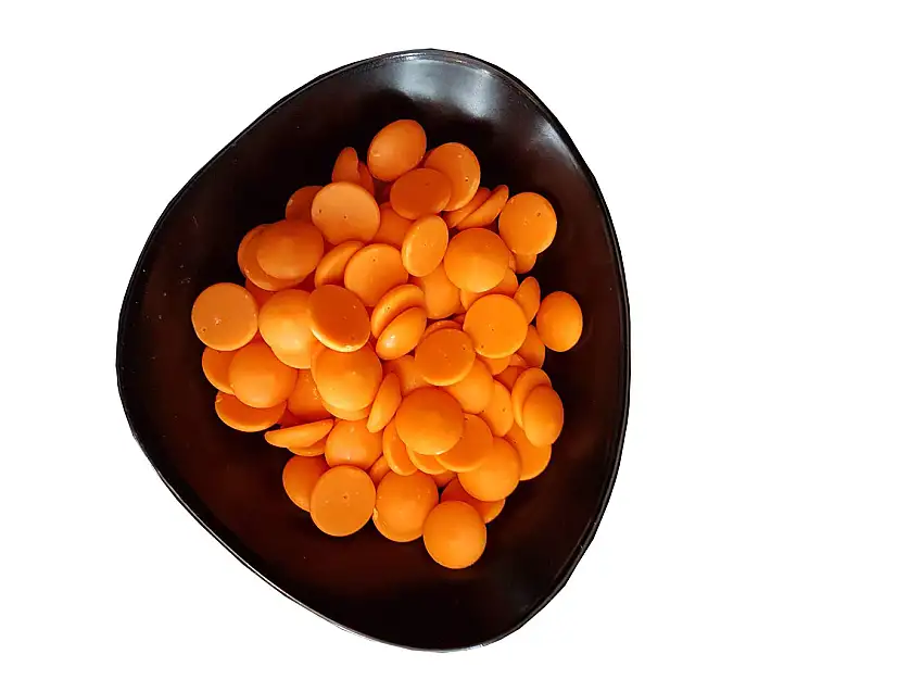 Legendary und Callebaut CALLETS ORANGE 0,25 Kg - Original belgische Schoko Drops, für Schokoladen-Fondue und Schoko-Brunnen, Ganache, Glasur, zum Trinken usw.