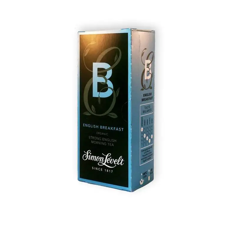 Simon Lévelt Bio/Fairtrade schwarzer Tee English Breakfast, 20 TB, 1er Pack (1 x 40 g)