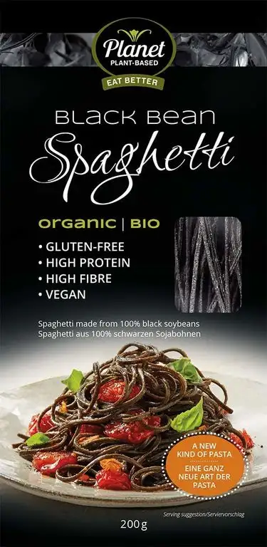 Planet Plant-Based Schwarze Bohnen Spaghetti; 200g; vegan und glutenfrei