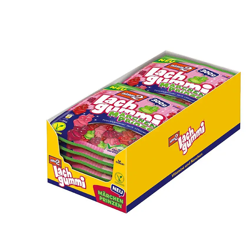 nimm2 Lachgummi Märchenprinzen (15 x 300g) / Vegetarisches Fruchtgummi mit Fruchtsaft und Vitaminen