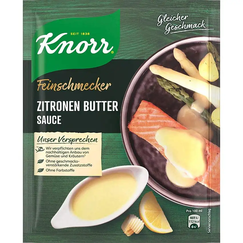 Knorr Feinschmecker Sauce Zitronen Butter, 10er Pack (10 x 250 ml)