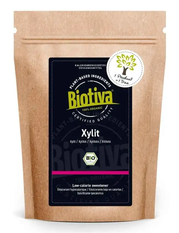 Xylit Bio 800g - Einführungspreis - Zucker-Alternative in Bio-Qualität - 50% weniger Kalorien - Diabetiker und Veganer - Abgefüllt und kontrolliert in Deutschland