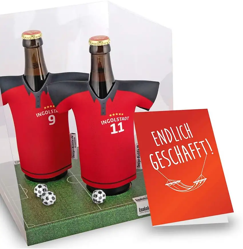 Ruhestand Geschenk | Der Trikotkühler | Das Männergeschenk für Ingolstadt-Fans | Langlebige Geschenkidee Ehe-Mann Freund Vater Geburtstag | Flaschenkühler by Ligakakao
