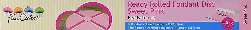 FunCakes Ausgerollte Rollfondant Disc -Sweet Pink- 430g ready rolled