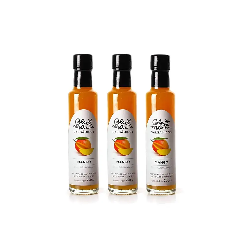 GLOSA MARINA 3er Paket *MANGO* Crema Balsámica de Mango - Balsamico Gourmet Essig Creme Mango (3 x 250ml)