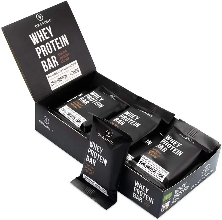 ORGAINIC Bio Protein Energy Bar (12x50g) Eiweiß/Energie Riegel mit nur 6 Zutaten - Made in Germany