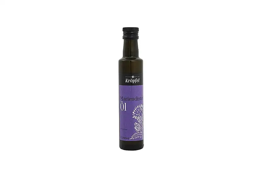 Kröpfel Mariendistelöl, kaltgepresst, nativ, 100% rein, Glasflasche, 250ml, A Qualität, aus Österreich