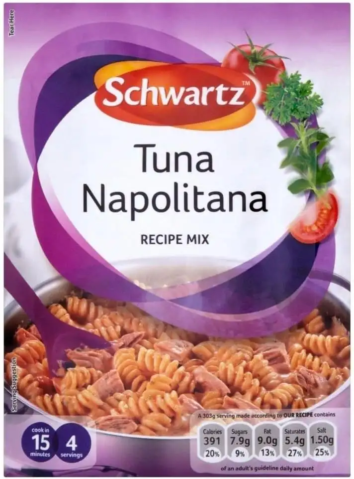 Schwartz Tuna Napolitana Rezept-Mix (30 g) - Packung mit 6