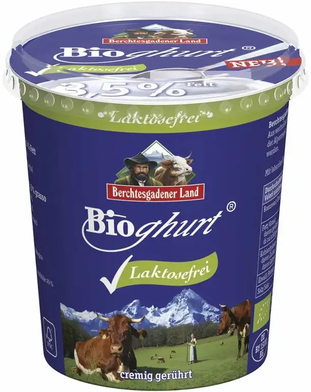 Berchtesgadener Land Bio Bioghurt Natur laktosefrei 3,5% absolut Fett (6 x 400 gr)