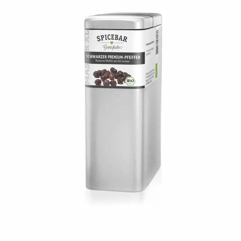 Schwarzer Pfeffer ganz, 400g in Premium Bio Qualität, für die Mühle geeignet