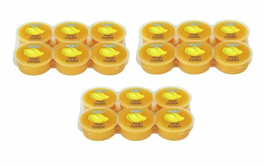 Pamai Pai® Dreierpack: 3 x 480g Mango Dessert Nata de Coco Kokosnuss Gel Mangogeschmack
