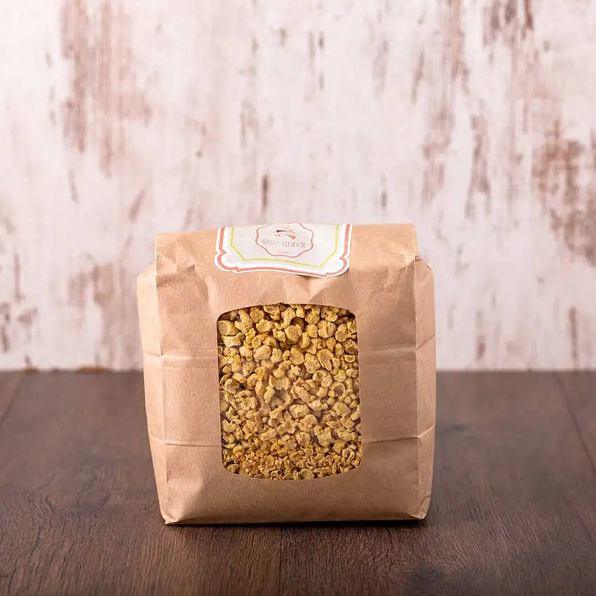 süssundclever.de® Bio Sojabrocken | Soja geschnetzeltes | fein | 800g (2 x 400g) | plastikfrei und ökologisch-nachhaltig abgepackt