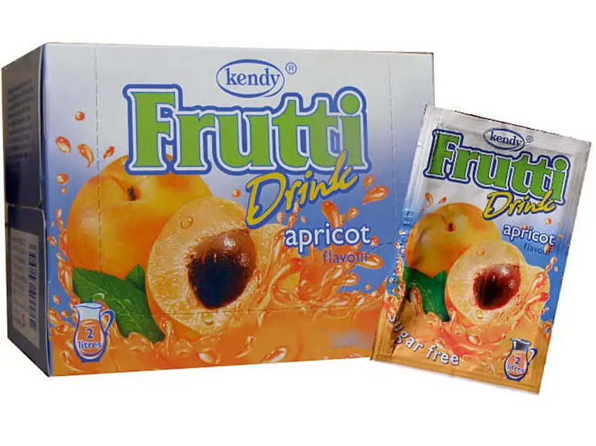 Frutti Instant Getränkepulver ohne Zucker - Geschmackrichtung: Apricot Aprikose 24er Packung