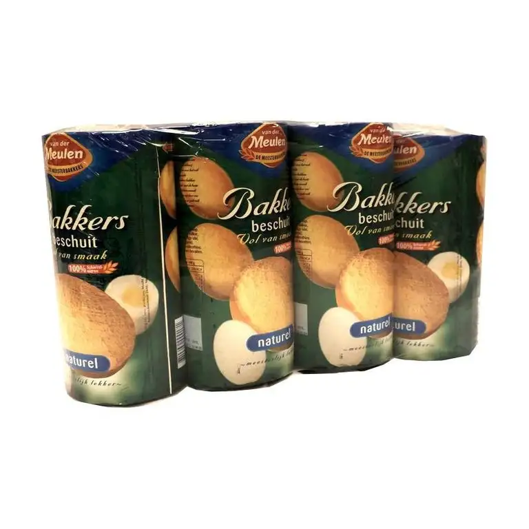 Van der Meulen Bakkers beschuit naturel 4 x 100g Packung (Zwieback)